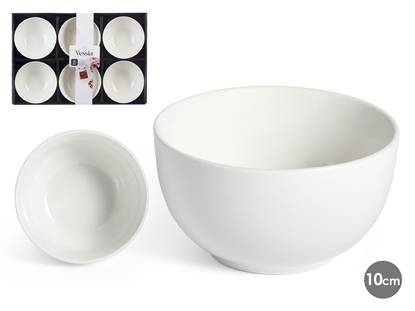 Picture of Set of 6 white porcelain bowls 10 cm, 86527, Vessia