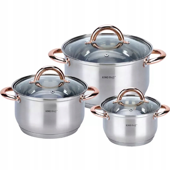 Picture of Set of pots, 6 elements, rose-gold colour KINGHoff KH 1761