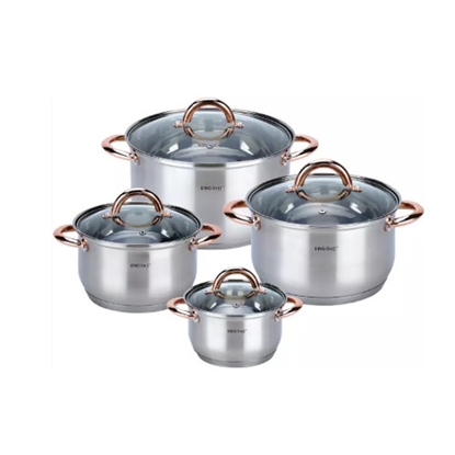 Picture of Set of pots, 8 elements, rose-gold colour , KH 1763, KINGHoff