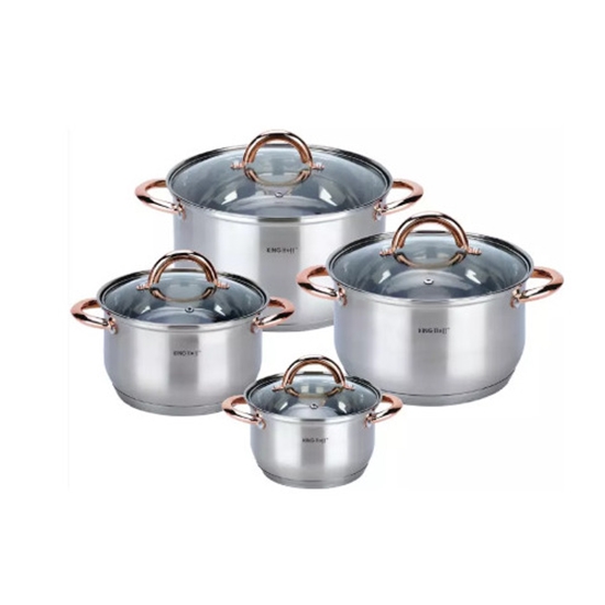 Picture of Set of pots, 8 elements, rose-gold colour , KH 1763, KINGHoff
