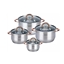 Attēls no Set of pots, 8 elements, rose-gold colour , KH 1763, KINGHoff