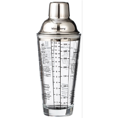 Изображение Shaker, glass, with printed recipes, 22.7 x 8.5 x 5.8 cm, Klausberg, KB 7647