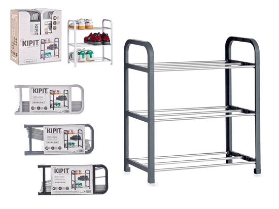 Изображение Shoe rack, 3 tiers, 3.5×44×18.5 cm, 15647, Kipit
