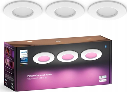 Attēls no Signify Philips Hue White & Col. Amb. Slim Recessed 90mm 3 szt. biay