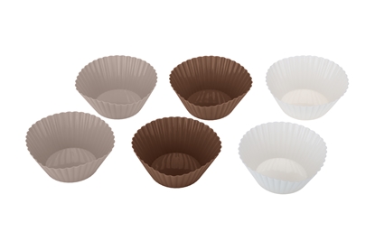 Изображение Silicone Baking Mould for Cupcakes, 6 pcs, 19754 1, 7.8 x 5 x 3, GALICJA