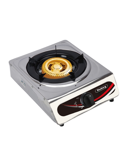 Picture of Single gas hob Rosberg R51454A, 30 mbar, Stainless steel, Cast iron  burner