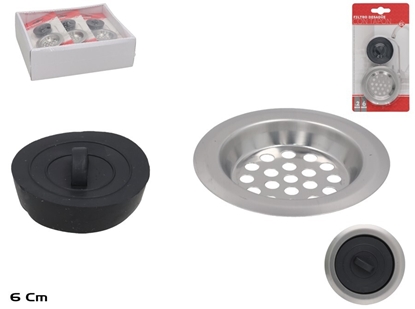 Picture of Sink Strainer With Plug, 6.00 x 6.00 x 1.50