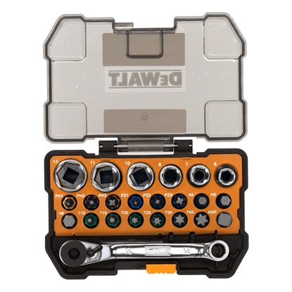 Изображение Skrūvgriežu uzgaļu komplekts DeWalt DT70906; 24 gab.