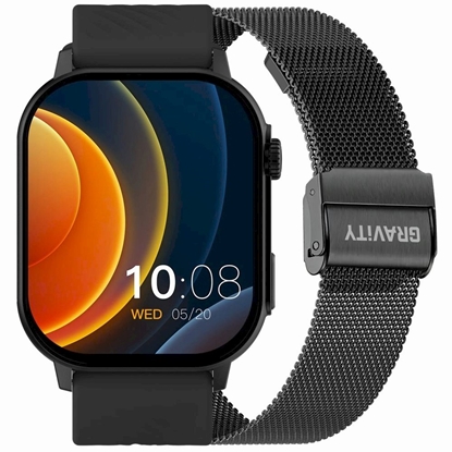 Attēls no Smartwatch Gravity GT15-1 Silicone Strap + Black Bracelet / black