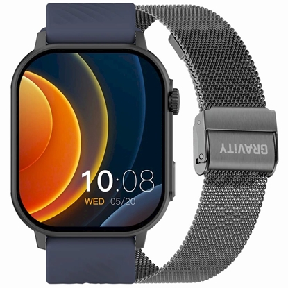 Attēls no Smartwatch Gravity GT15-4 Silicone Strap + Titanium Bracelet / blue