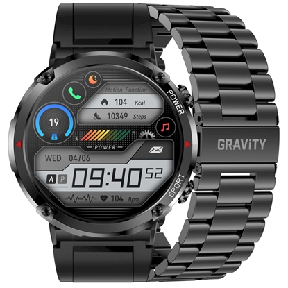 Attēls no Smartwatch Gravity GT21-1 Silicone Strap / black