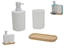 Attēls no Soap Dispenser and Toothbrush Holder Set, White, 9.00 x 16.00 x 18.00, BATH&GO