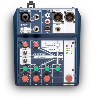 Attēls no Soundcraft Notepad-5 - Analogowa konsoleta mikserska