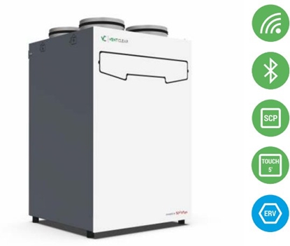 Изображение SpiroFlex Rekuperator pionowy VENT CLEAR VD4 ERV Ultimate 450 m3/h
