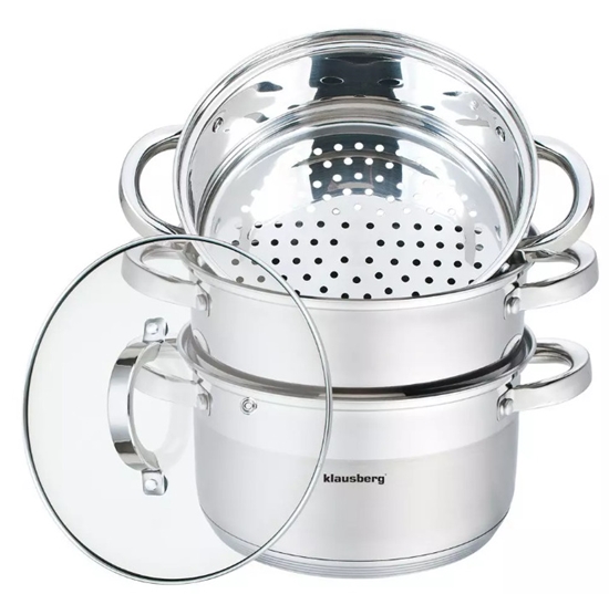 Изображение Steam boiler, steel, set of 4 pcs Ø20cm, 3.1L, Klausberg.