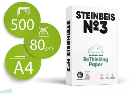 Изображение Steinbeis No. 3 recycled paper A 4 80 g 500 Sheets ISO 90