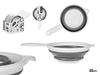 Picture of Strainer with white and grey handle, 20 cm, 33.5×33.5×3.5 cm, 81601, Kinvara