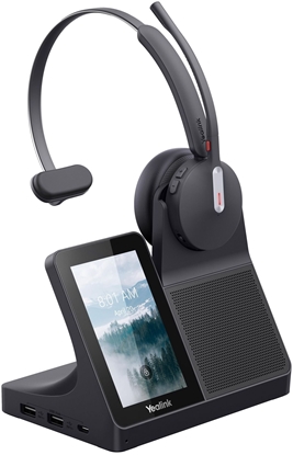 Attēls no Suchawki Yealink WH64 Mono Zestaw suchawkowy Bezprzewodowy Opaska na gow Biuro/centrum telefoniczne USB Type-C Bluetooth Czarny