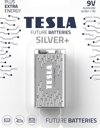 Picture of Tesla TESLA SILVER Alkaline baterie 9V (6LR61, 9V, blister) 1 ks