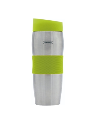 Picture of Thermo mug Rosberg R52011C, 0.380L Double walls, S/s/green