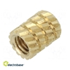 Picture of Threaded insert; brass; without coating; M3; L: 5.9mm; ¨out: 4.5mm