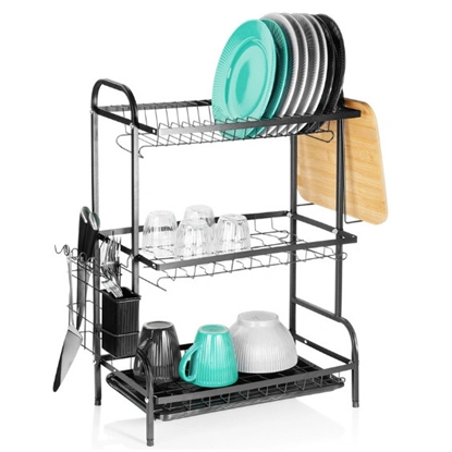 Picture of Three-tier dish drying rack, 54.5 x 24.5 x 60 cm, 229299, VILDE