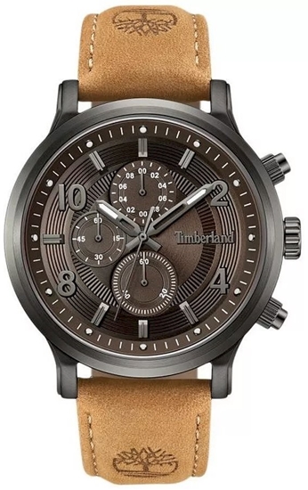 Picture of Timberland Driscoll Quartz Chronograph Men’s Watch 46mm Brown Dial Leather Strap
