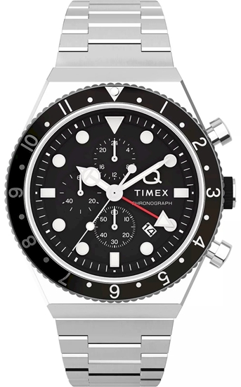Picture of TIMEX Q Timex 3-Time Zone Chronograph TW2V69800 Men's Watch