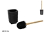 Picture of Toilet Brush Holder With Black Bamboo Handle, 42.5 cm, 11.00 x 11.00 x 42.50, BATH&GO
