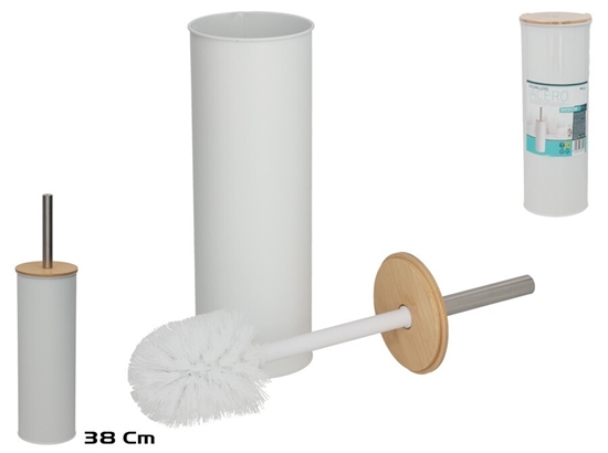 Picture of Toilet Brush Holder With Steel Handle, 9.50 x 9.50 x 38.00, BATH&GO