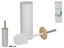 Picture of Toilet Brush Holder With Steel Handle, 9.50 x 9.50 x 38.00, BATH&GO
