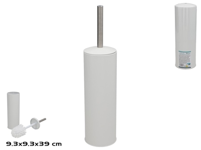 Изображение Toilet Brush Holder, White, 9.30 x 9.30 x 39.00, BATH&GO