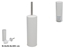Picture of Toilet Brush Holder, White, 9.30 x 9.30 x 39.00, BATH&GO
