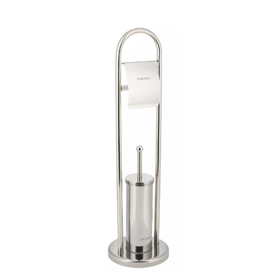 Picture of Toilet brush with paper holder, KH 3221, Kinghoff stainless steel