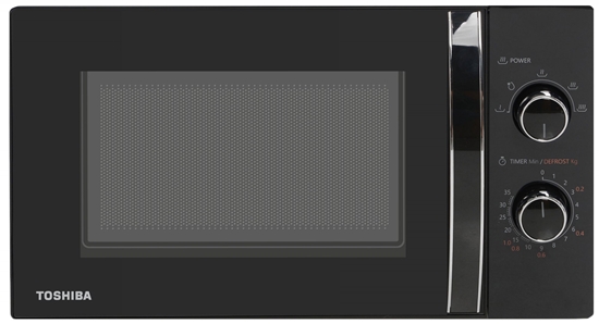 Picture of Toshiba MW MM20PBK microwave oven, 20 L, with mechanical control, 800 W power
