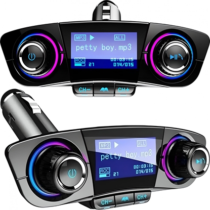 Picture of Transmiter FM Retoo TRANSMITER FM BLUETOOTH 5.0 USB WIELOFUNKCYJNY 8W1