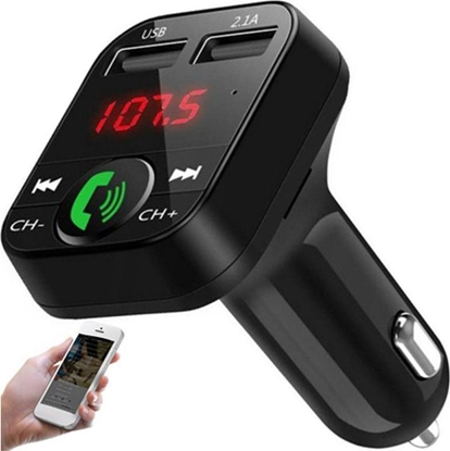 Picture of Transmiter FM Retoo TRANSMITER FM BLUETOOTH ADOWARKA MP3 2xUSB SD LCD