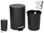 Picture of Trash Can With Pedal, 3 L, Black, 21.00 x 16.80 x 24.50, BATH&GO