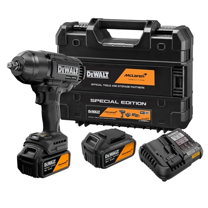 Изображение Triecienatslēga DeWalt McLaren F1 Team Special Edition; 18 V; 1396 Nm; 2x5,0 Ah akum.