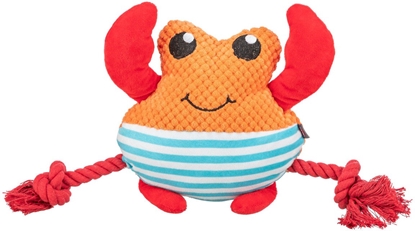 Изображение Trixie Krab ze sznurkami, zabawka, dla psa, pomaraczowa, pluszowy, 28 cm