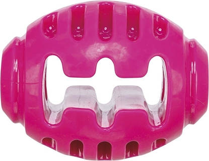 Attēls no Trixie Soft & Strong pika rugby, zabawka, dla psa, róowa, TPR, 10 cm