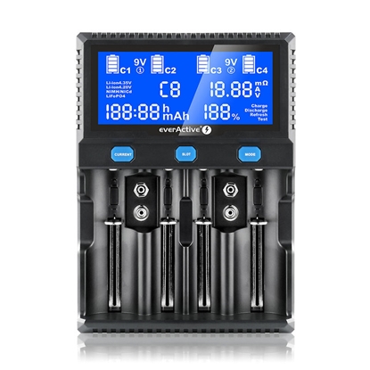 Attēls no UC-4200 viedais lādētājs Li-ion/Ni-MH/LiFePO4/9V, 2A ātrā uzlāde, LCD displejs