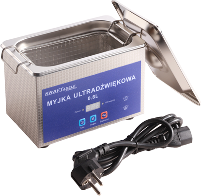 Picture of Ultraskaņas mazgātājs 0,8L 48kHz 40W ar LCD displeju, sildīšanu un tīrīšanas grozu
