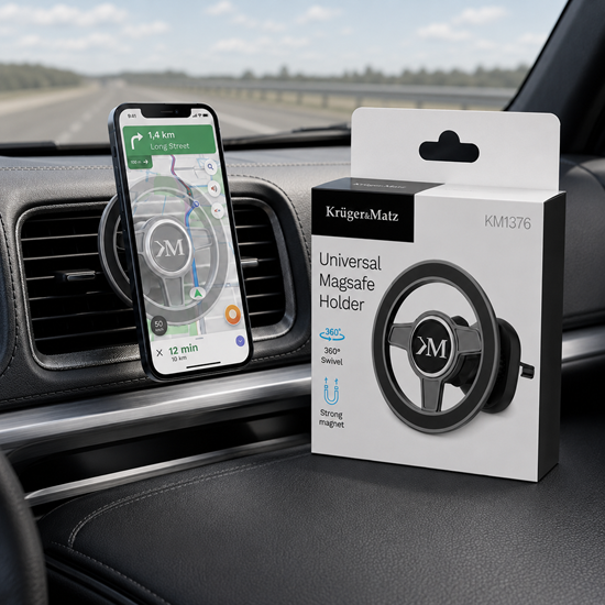 Picture of Universāls MagSafe tipa magnētiskais telefona turētājs auto ventilācijas restē