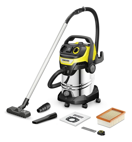 Изображение Vacuum Cleaner|KARCHER|Suction power 315 AW|Dust capacity 30 L|Drum vacuum|Cleaning type Dry&wet|Dust container Bagless|Colour Black/Yellow/Silver|1.628-385.0