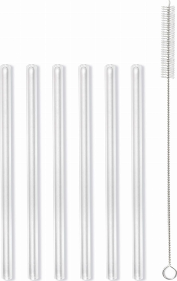 Picture of Vialli Design SOMKI SZKLANE TRANSPARENT 15cm ZESTAW 6 SZTUK ZE SZCZOTECZK 26582 VIALLI DESIGN