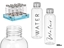 Picture of Water bottle, transparent, 500 ml, assort 2, 21×6.5×6.5 cm, 10515, Leknes