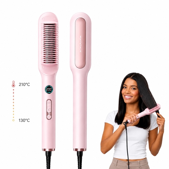 Изображение Wavytalk Sleek Sweep matu veidošanas ķemme Pink