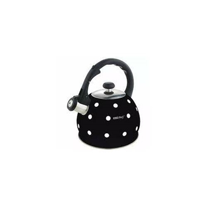 Picture of Whistling kettle color black with white dots - 2,0L KH 1048 Kinghoff