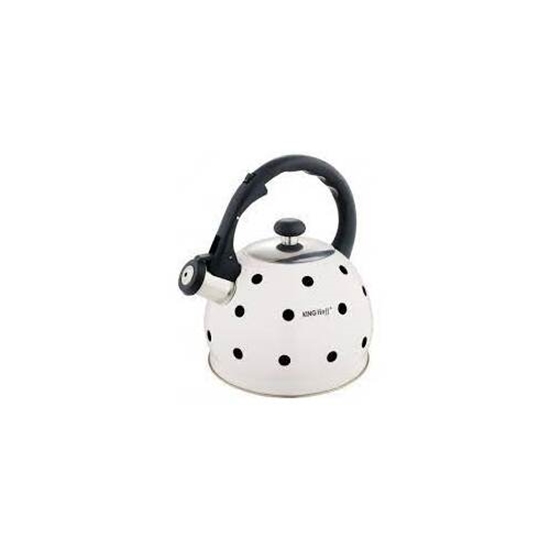 Picture of Whistling kettle in white with black dots - 2.0L KH 1050